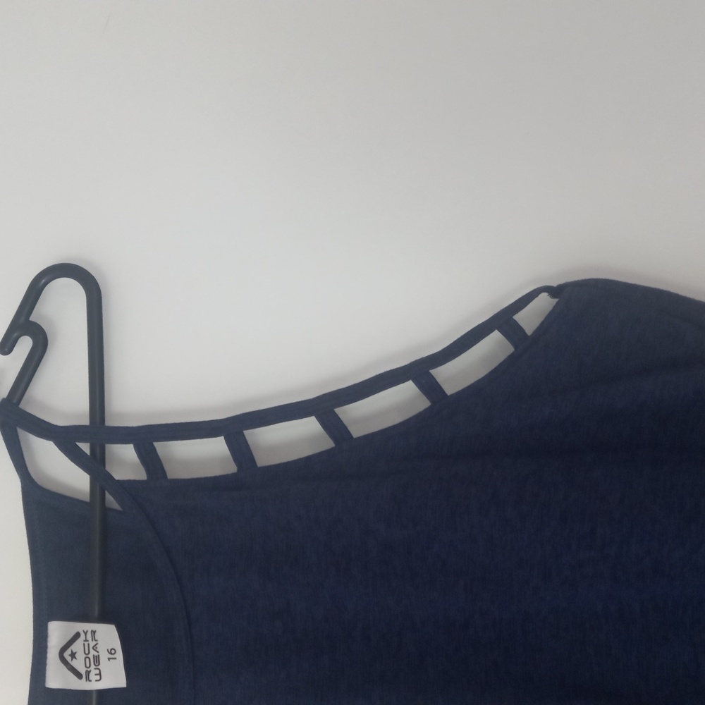 Rockwear active wear sports top navy blue (Size 16) - Picture 3 of 6